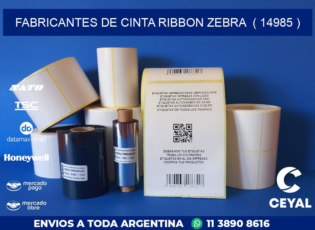 FABRICANTES DE CINTA RIBBON ZEBRA  ( 14985 )
