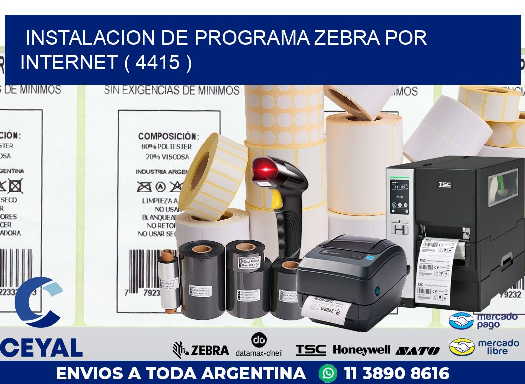 INSTALACION DE PROGRAMA ZEBRA POR INTERNET ( 4415 )