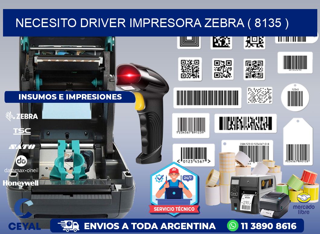 NECESITO DRIVER IMPRESORA ZEBRA ( 8135 )
