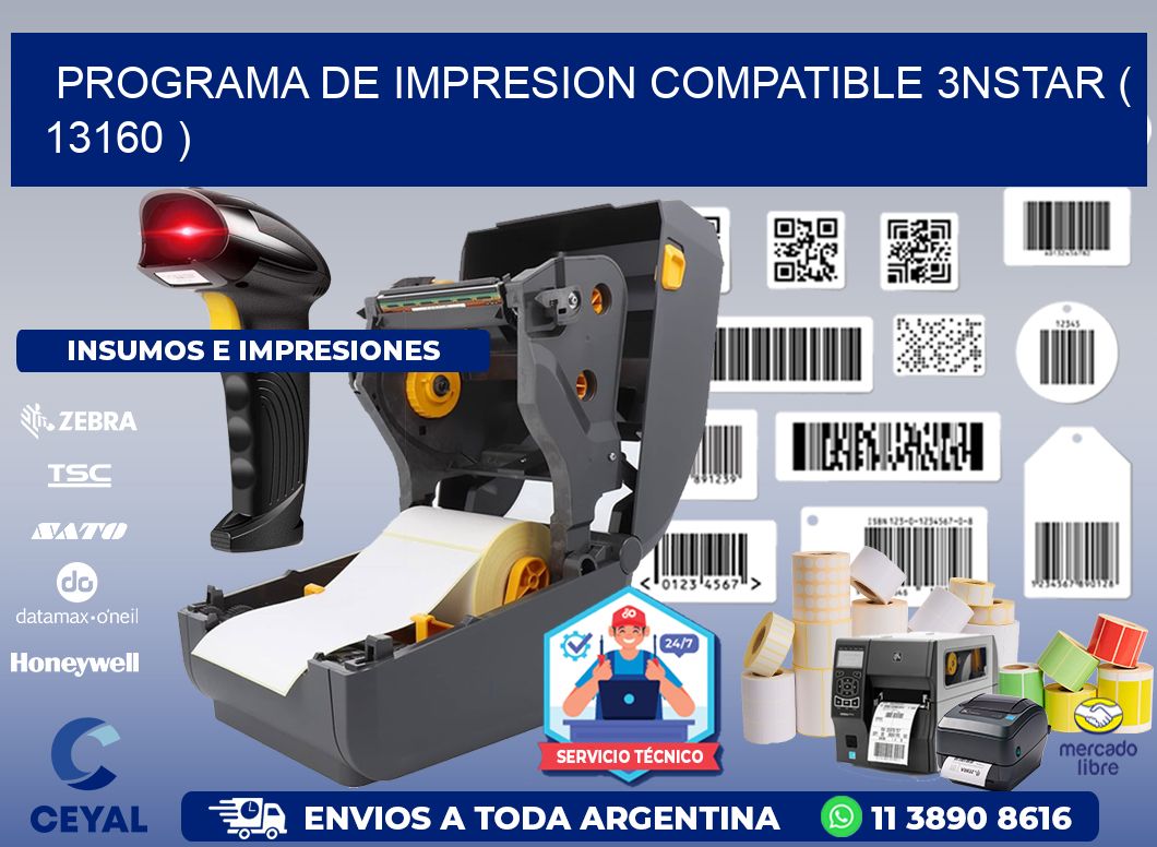PROGRAMA DE IMPRESION COMPATIBLE 3NSTAR ( 13160 )