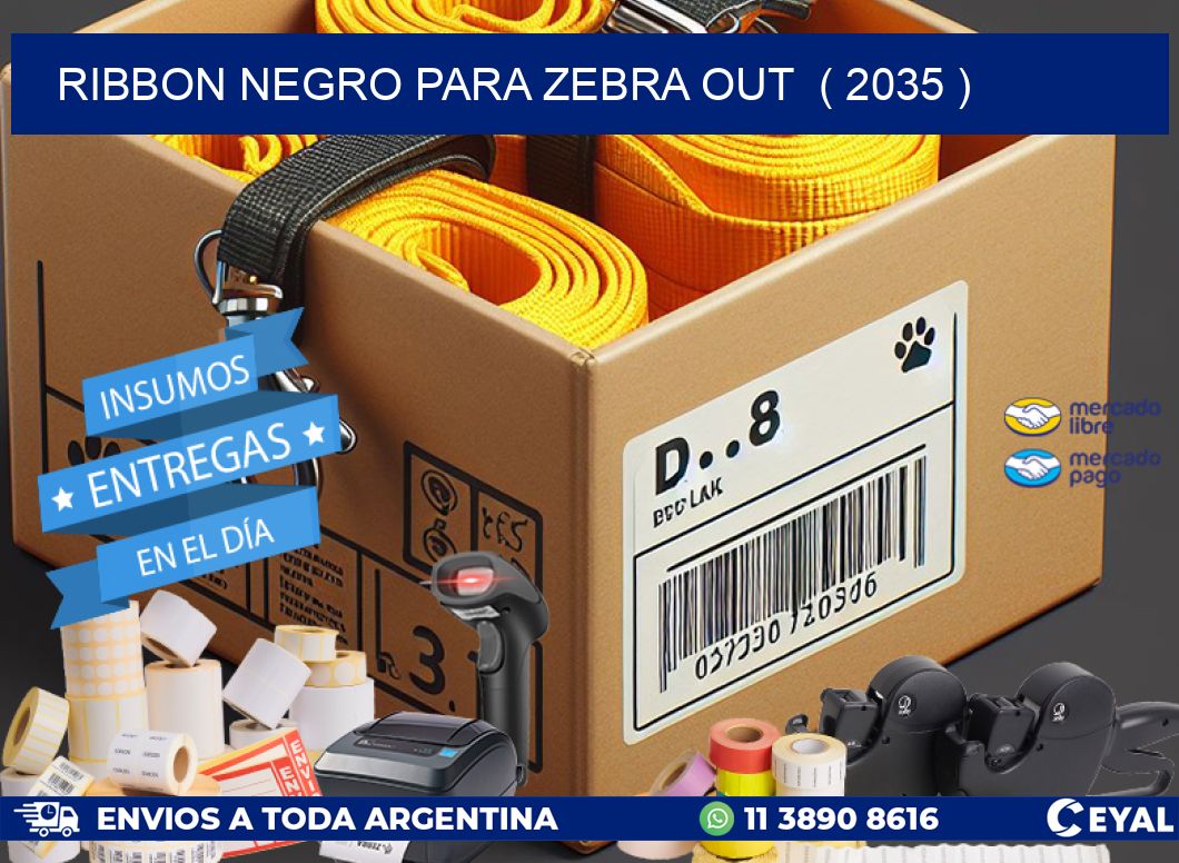 RIBBON NEGRO PARA ZEBRA OUT  ( 2035 )