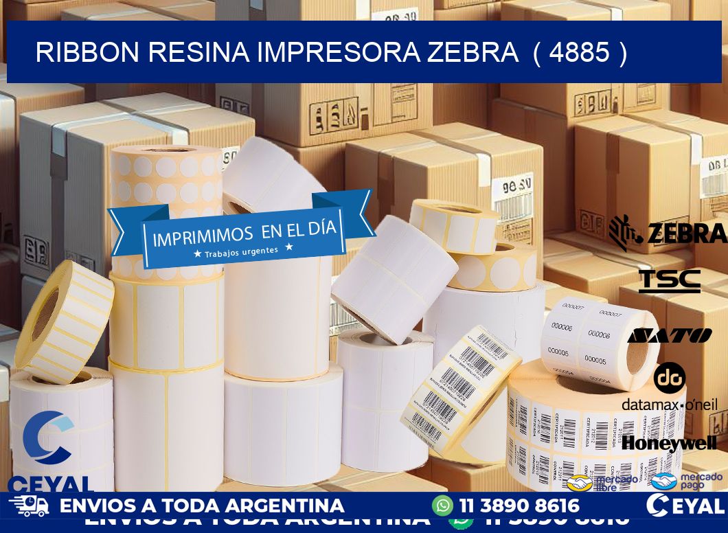 RIBBON RESINA IMPRESORA ZEBRA ( 4885 )