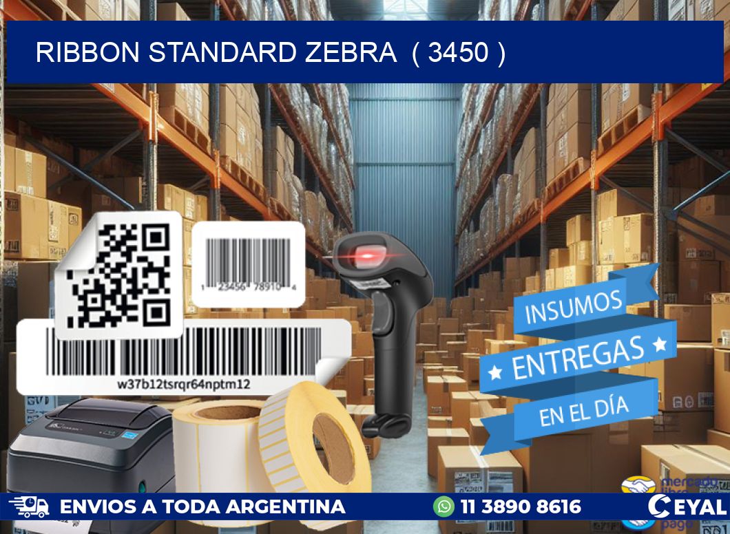 RIBBON STANDARD ZEBRA ( 3450 )
