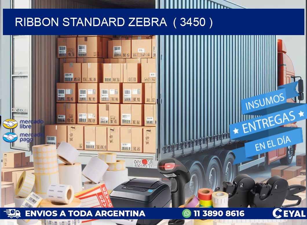 RIBBON STANDARD ZEBRA ( 3450 )