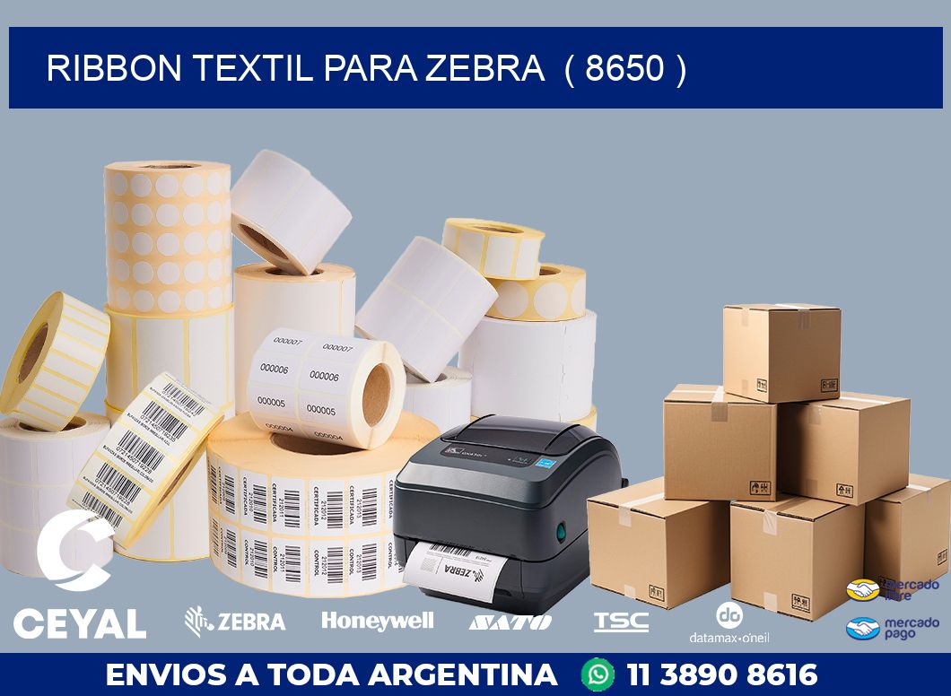 RIBBON TEXTIL PARA ZEBRA  ( 8650 )