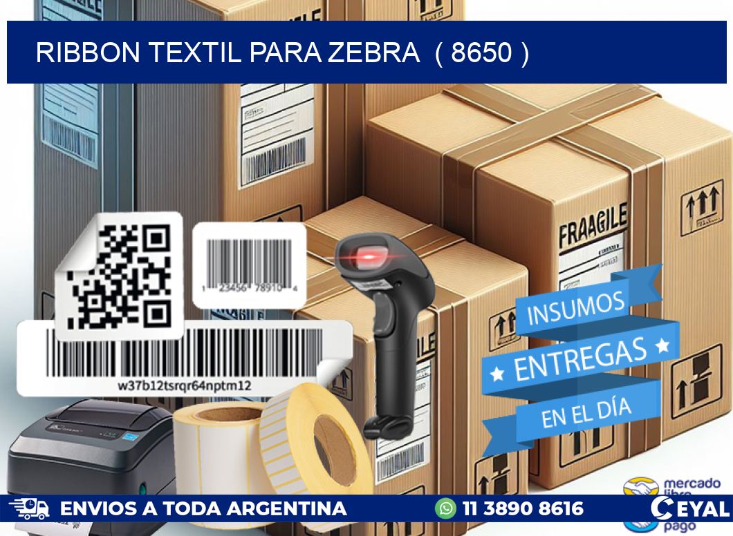 RIBBON TEXTIL PARA ZEBRA ( 8650 )