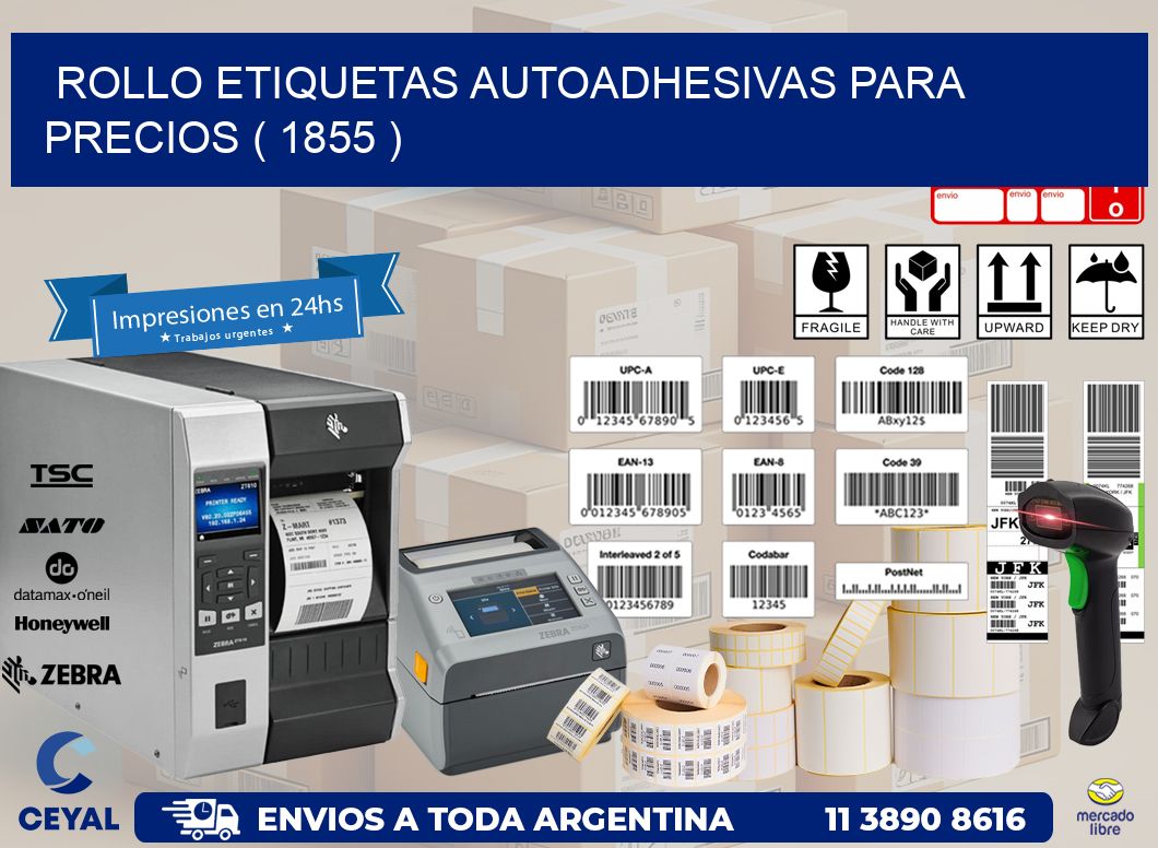 ROLLO ETIQUETAS AUTOADHESIVAS PARA PRECIOS ( 1855 )