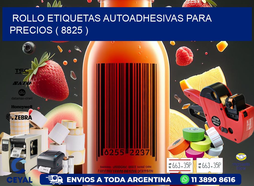 ROLLO ETIQUETAS AUTOADHESIVAS PARA PRECIOS ( 8825 )