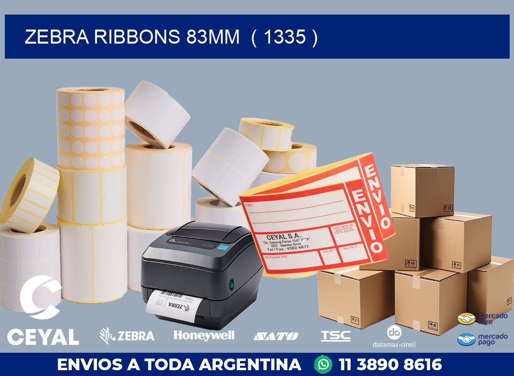 ZEBRA RIBBONS 83MM  ( 1335 )