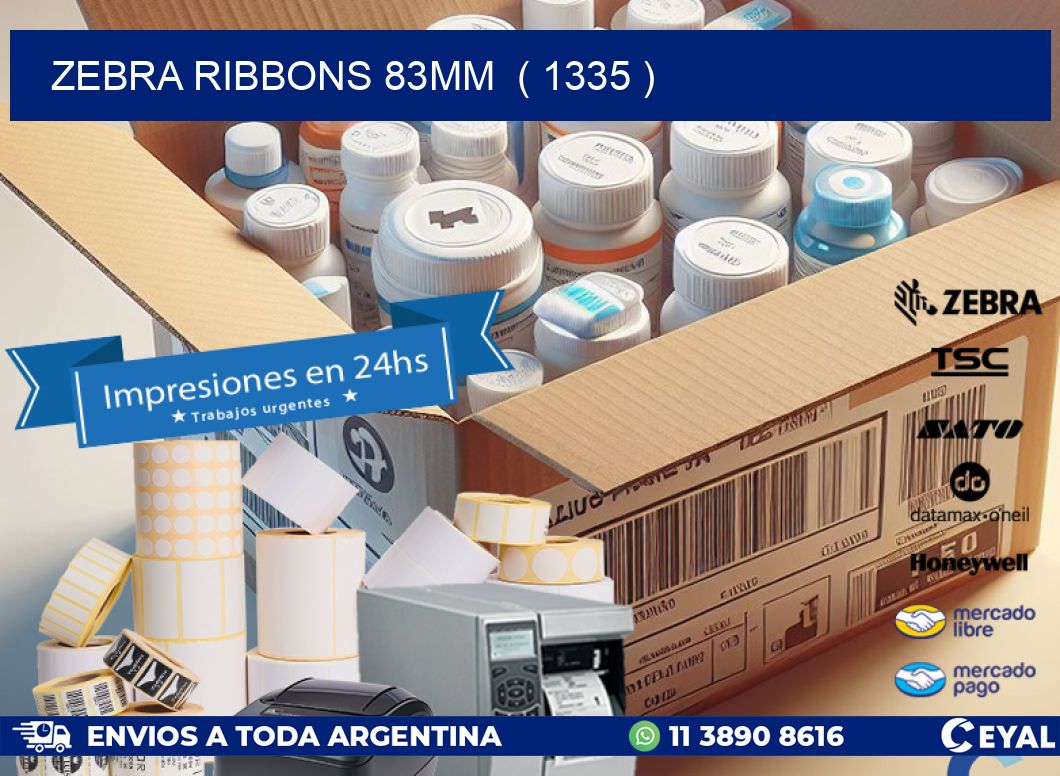 ZEBRA RIBBONS 83MM ( 1335 )