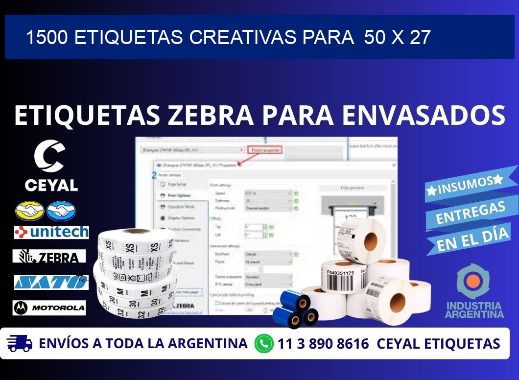 1500 ETIQUETAS CREATIVAS PARA 50 x 27