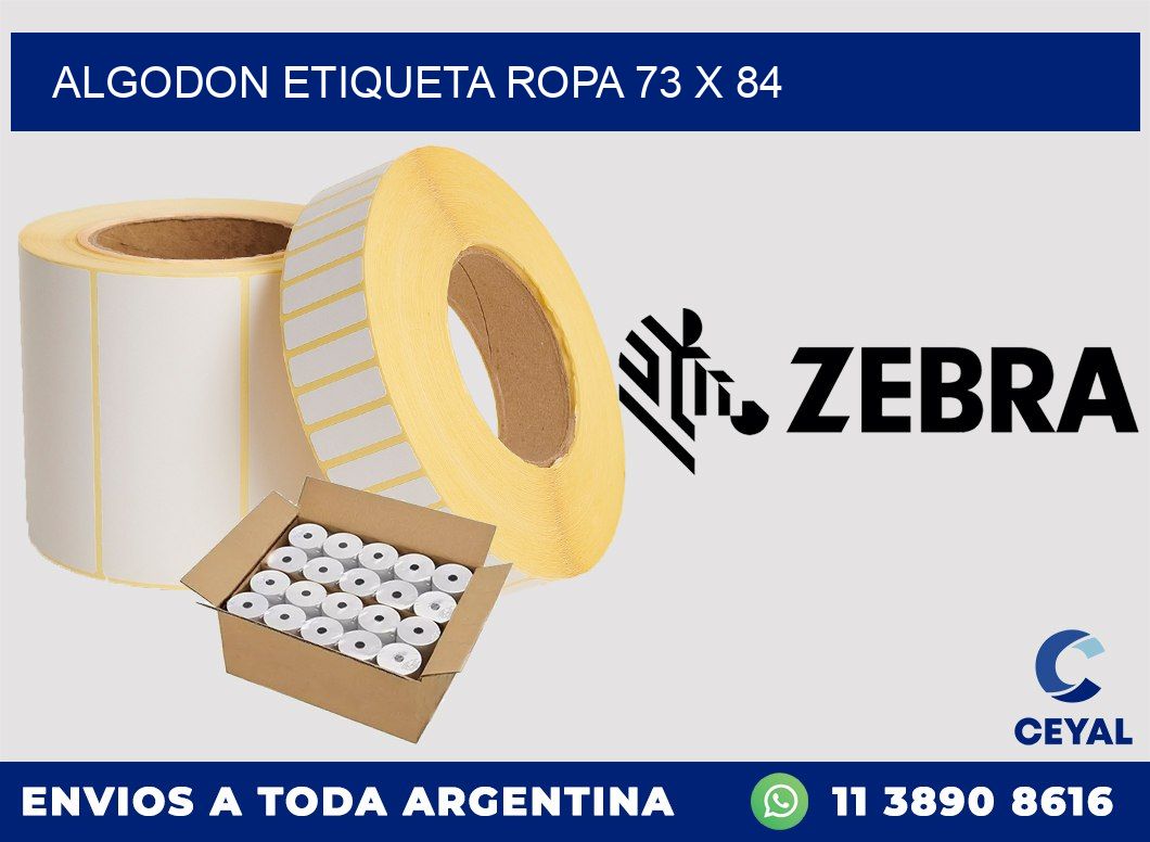 ALGODON ETIQUETA ROPA 73 x 84