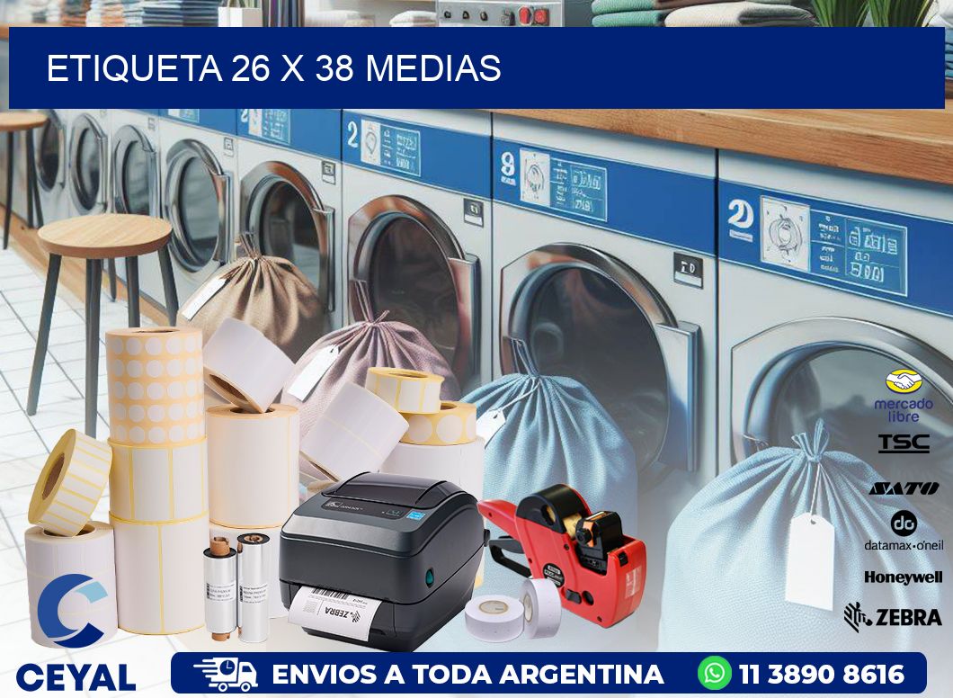 Etiqueta 26 x 38 medias