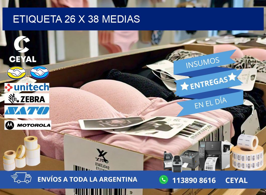 Etiqueta 26 x 38 medias