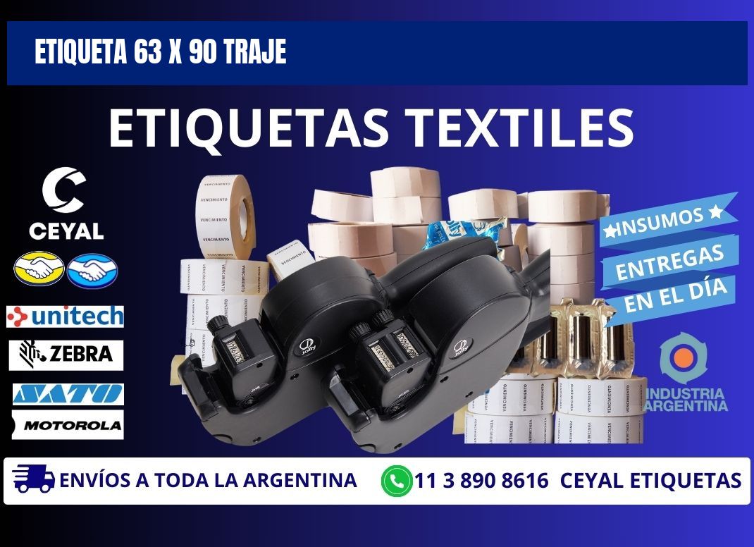 Etiqueta 63 x 90 traje
