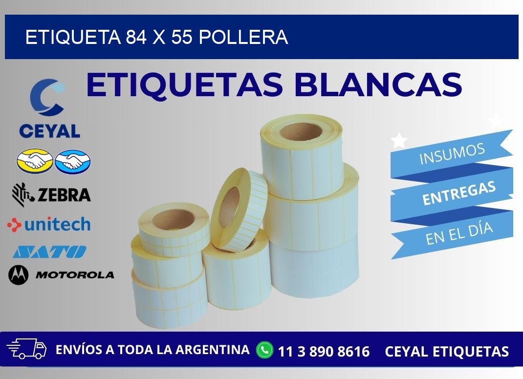 Etiqueta 84 x 55 pollera