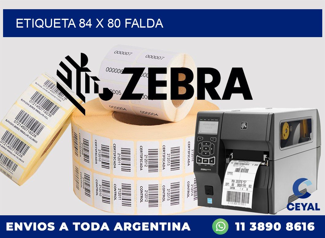 Etiqueta 84 x 80 falda