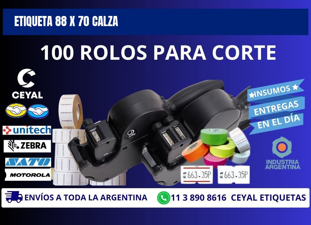 Etiqueta 88 x 70 calza