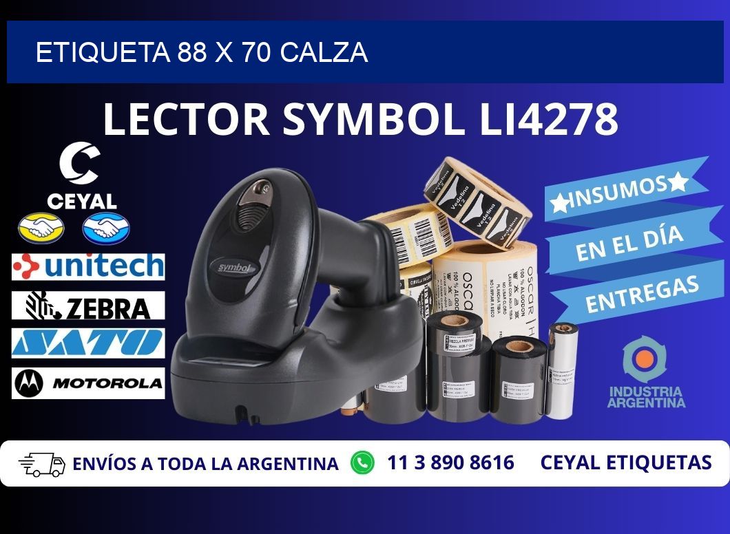 Etiqueta 88 x 70 calza