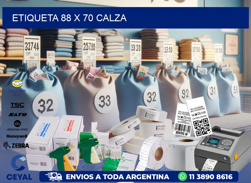 Etiqueta 88 x 70 calza