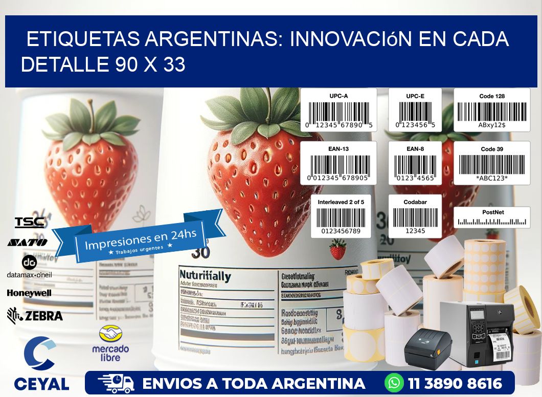Etiquetas Argentinas: Innovación en Cada Detalle 90 x 33