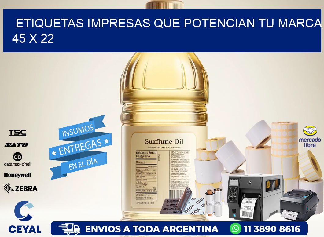 Etiquetas Impresas que Potencian tu Marca 45 x 22