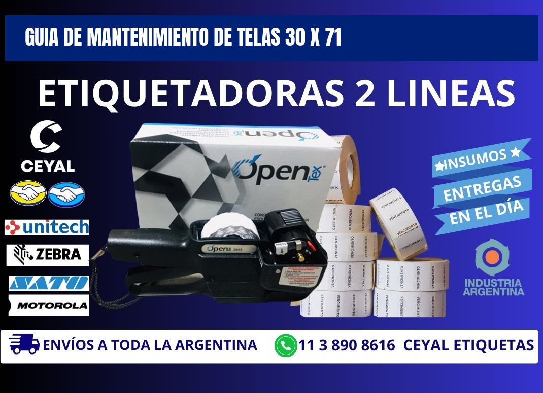 Guia de Mantenimiento de Telas 30 x 71