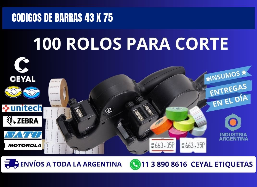 CODIGOS DE BARRAS 43 x 75