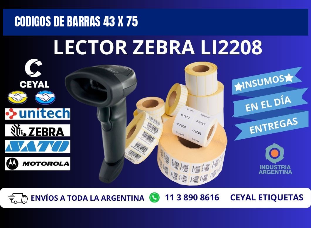 CODIGOS DE BARRAS 43 x 75