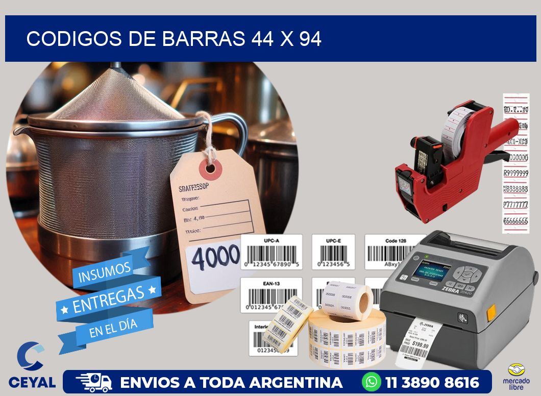 CODIGOS DE BARRAS 44 x 94