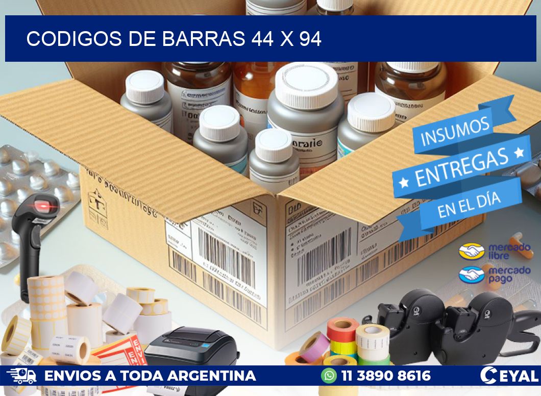 CODIGOS DE BARRAS 44 x 94