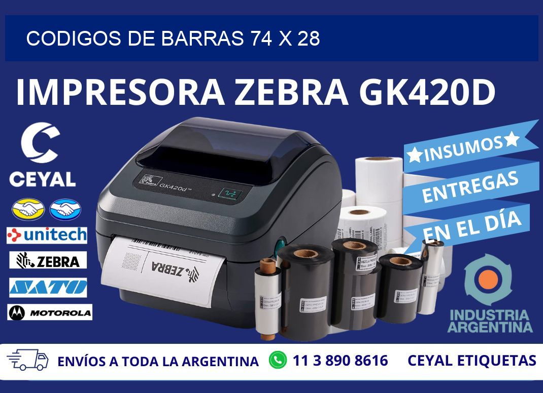 CODIGOS DE BARRAS 74 x 28