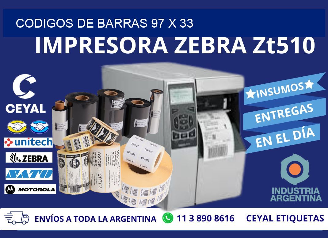 CODIGOS DE BARRAS 97 x 33