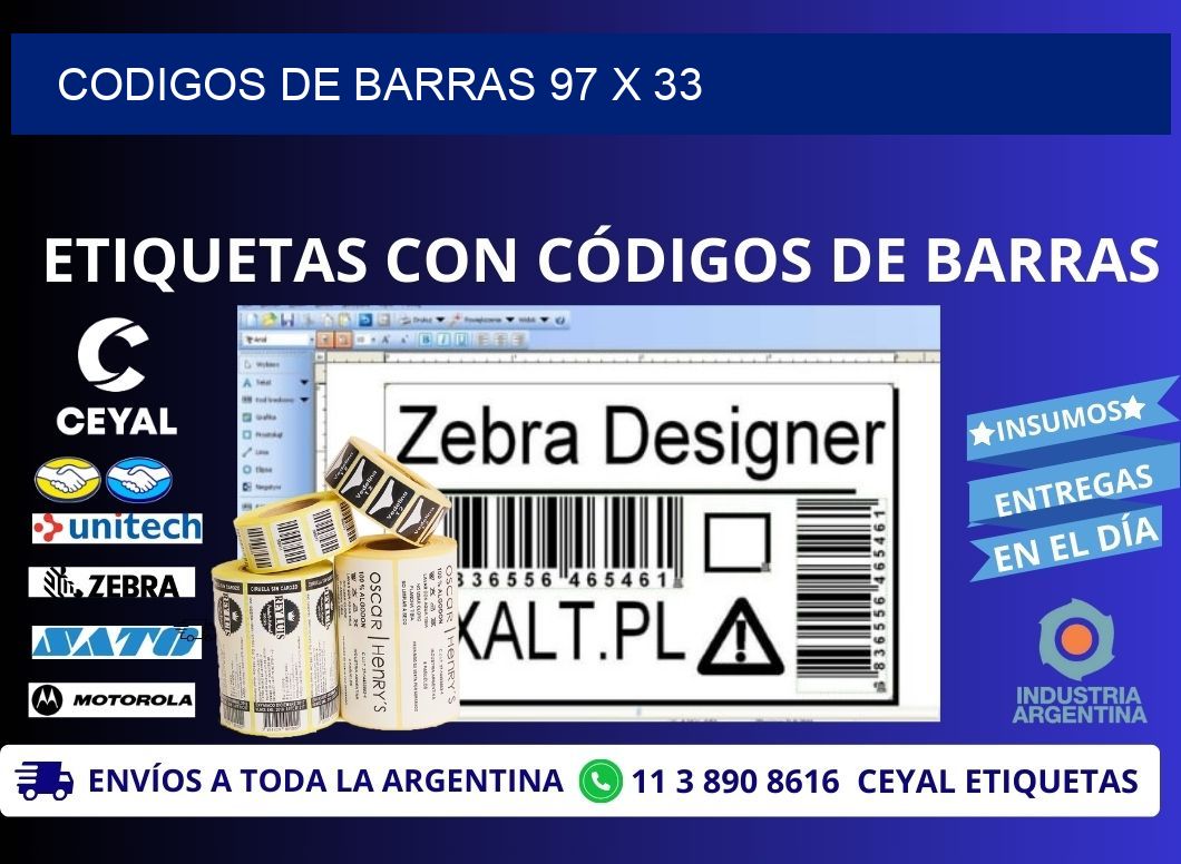 CODIGOS DE BARRAS 97 x 33