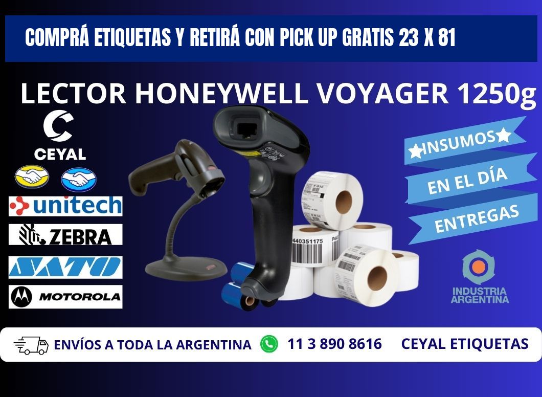 COMPRÁ ETIQUETAS Y RETIRÁ CON PICK UP GRATIS 23 x 81