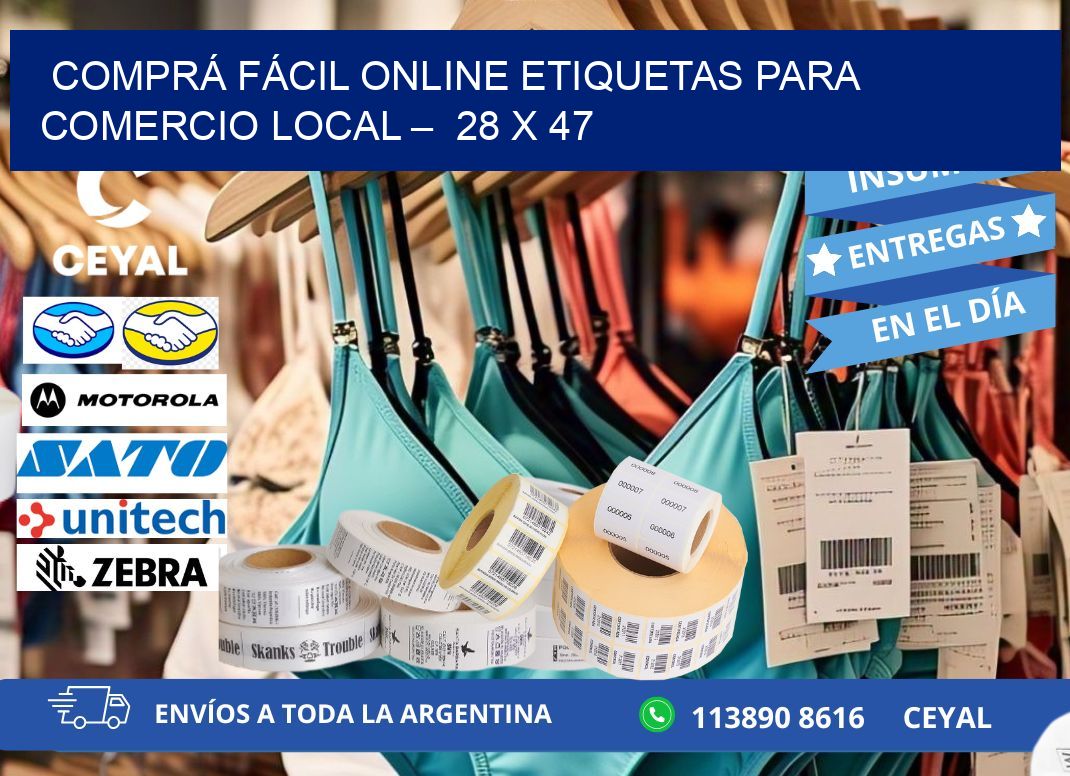 COMPRÁ FÁCIL ONLINE ETIQUETAS PARA COMERCIO LOCAL –  28 x 47