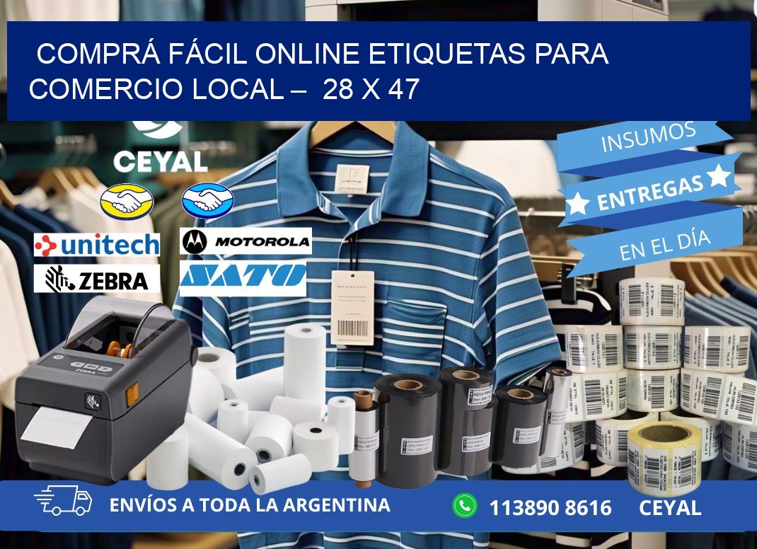 COMPRÁ FÁCIL ONLINE ETIQUETAS PARA COMERCIO LOCAL –  28 x 47