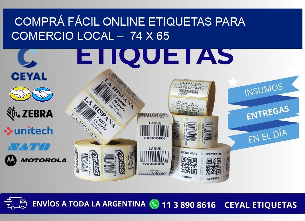 COMPRÁ FÁCIL ONLINE ETIQUETAS PARA COMERCIO LOCAL –  74 x 65