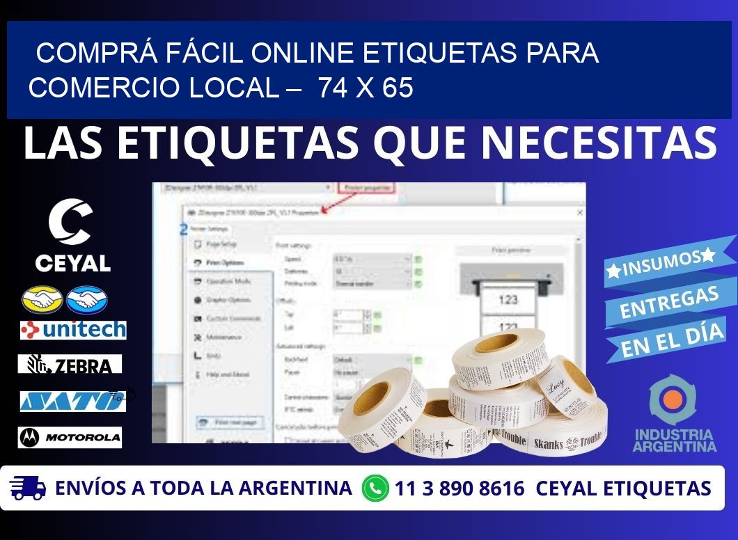 COMPRÁ FÁCIL ONLINE ETIQUETAS PARA COMERCIO LOCAL –  74 x 65