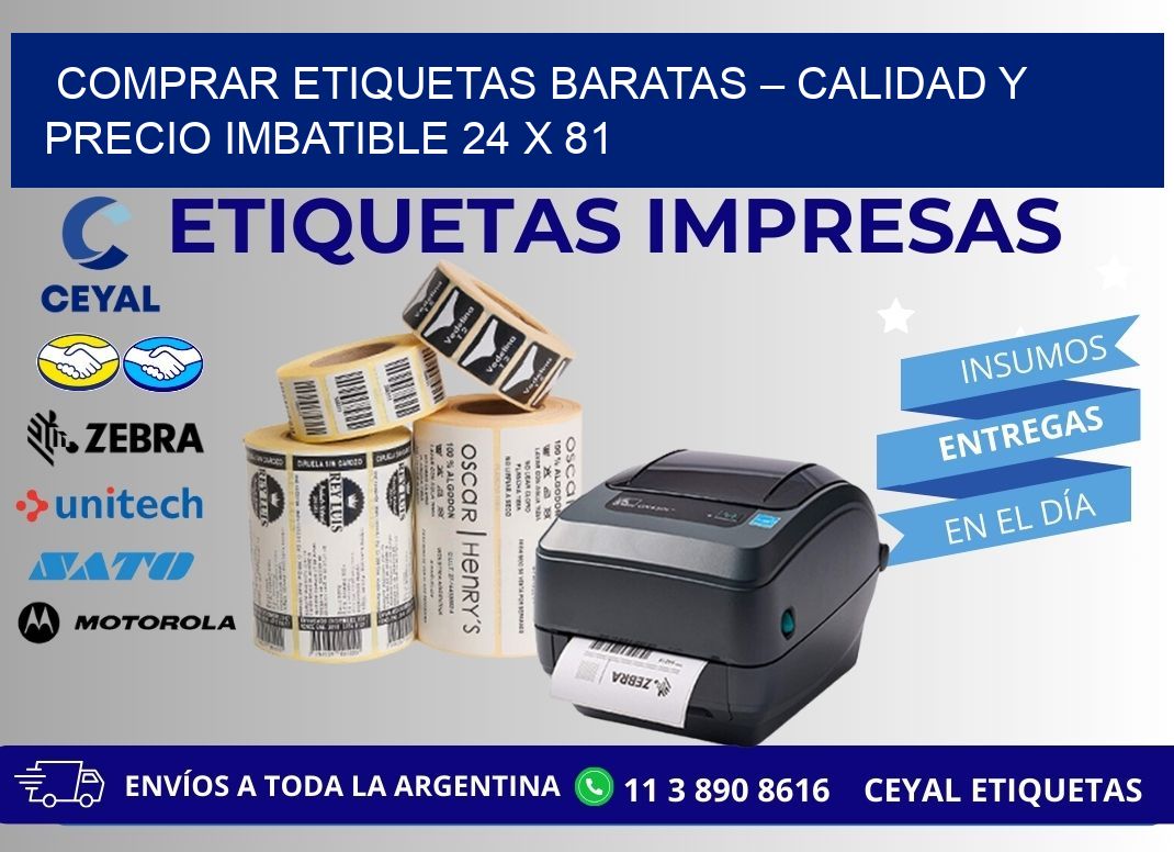 COMPRAR ETIQUETAS BARATAS – CALIDAD Y PRECIO IMBATIBLE 24 x 81