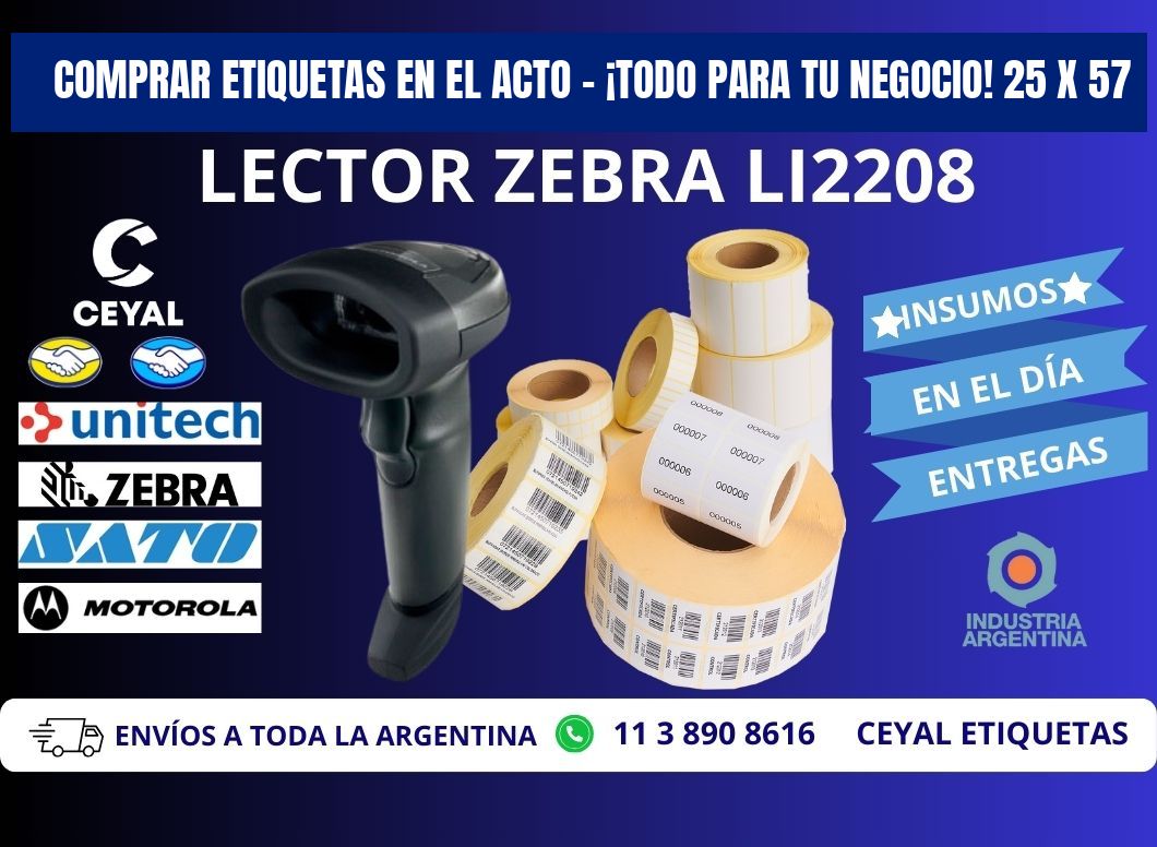 COMPRAR ETIQUETAS EN EL ACTO – ¡TODO PARA TU NEGOCIO! 25 x 57
