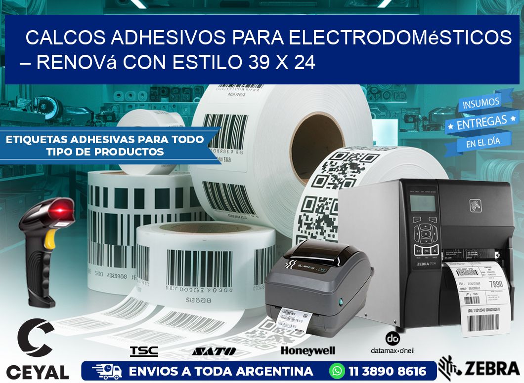 Calcos Adhesivos para Electrodomésticos – Renová con Estilo 39 x 24