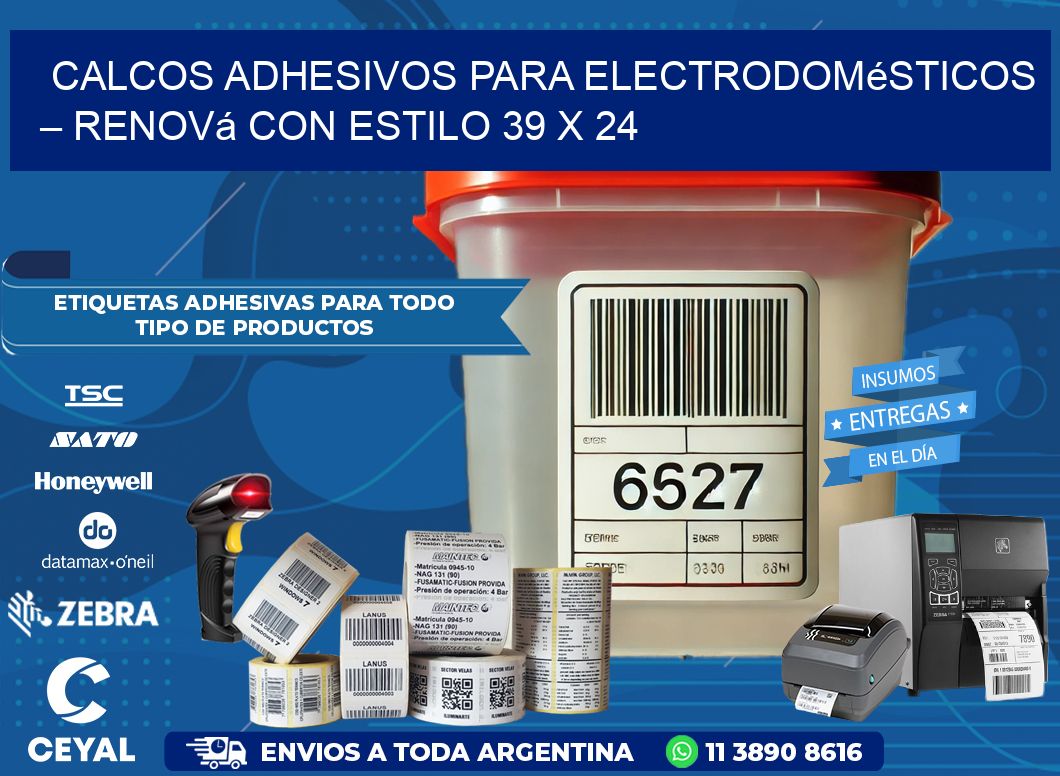 Calcos Adhesivos para Electrodomésticos – Renová con Estilo 39 x 24