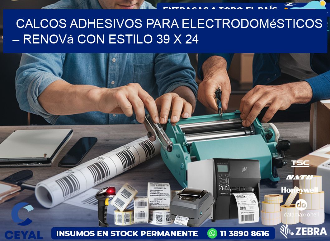 Calcos Adhesivos para Electrodomésticos – Renová con Estilo 39 x 24