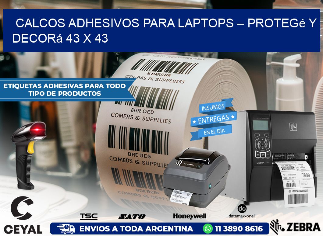 Calcos Adhesivos para Laptops – Protegé y Decorá 43 x 43