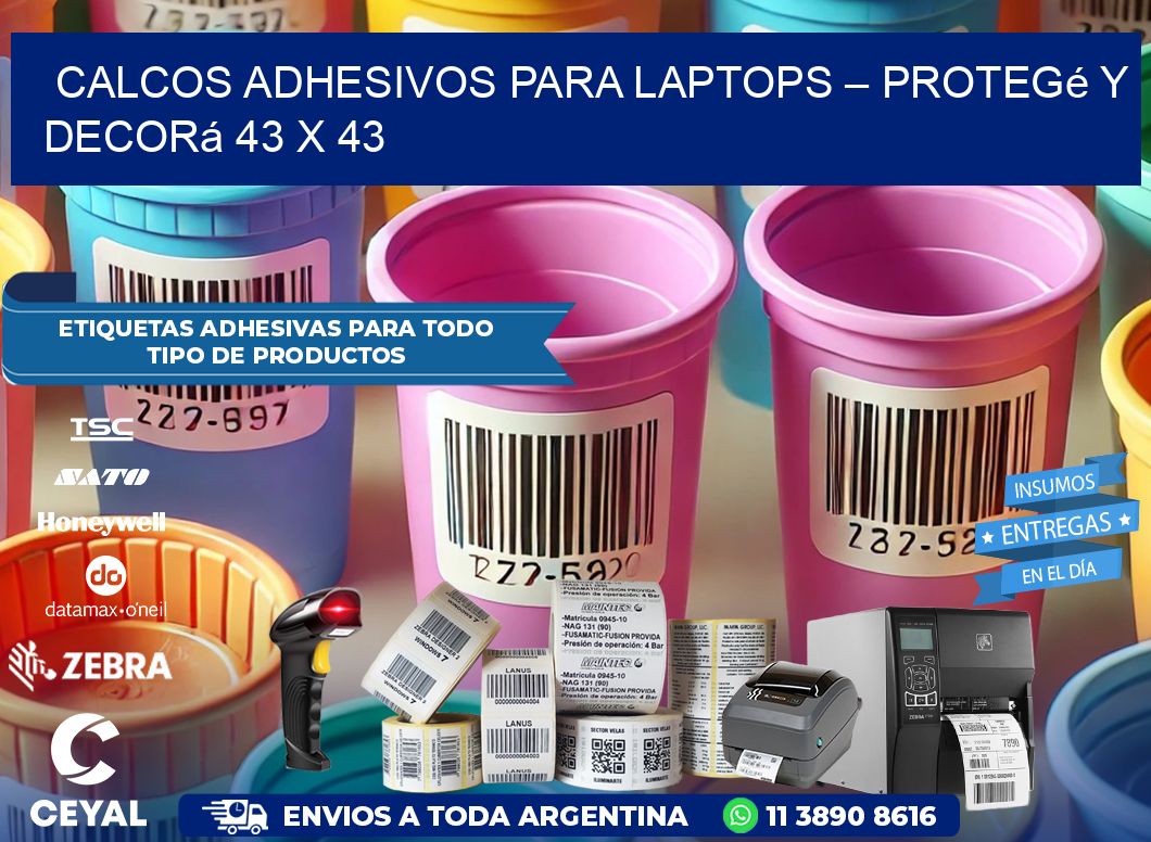 Calcos Adhesivos para Laptops – Protegé y Decorá 43 x 43