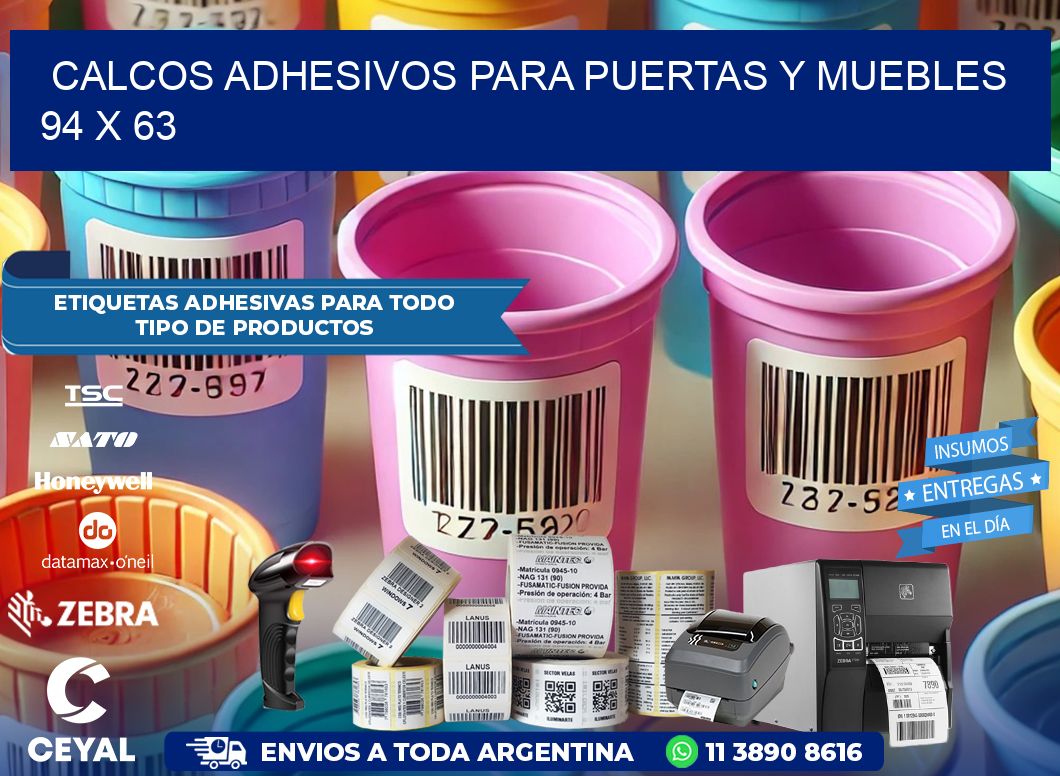 Calcos Adhesivos para Puertas y Muebles 94 x 63