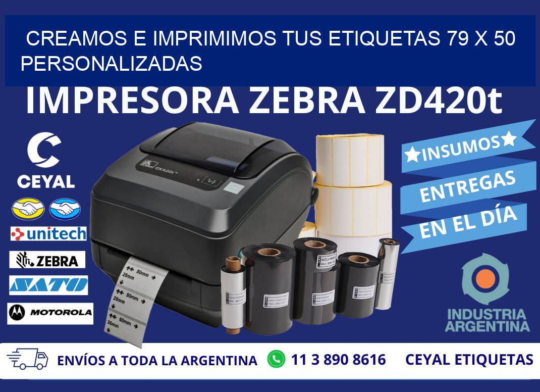 Creamos e Imprimimos tus Etiquetas 79 x 50 Personalizadas