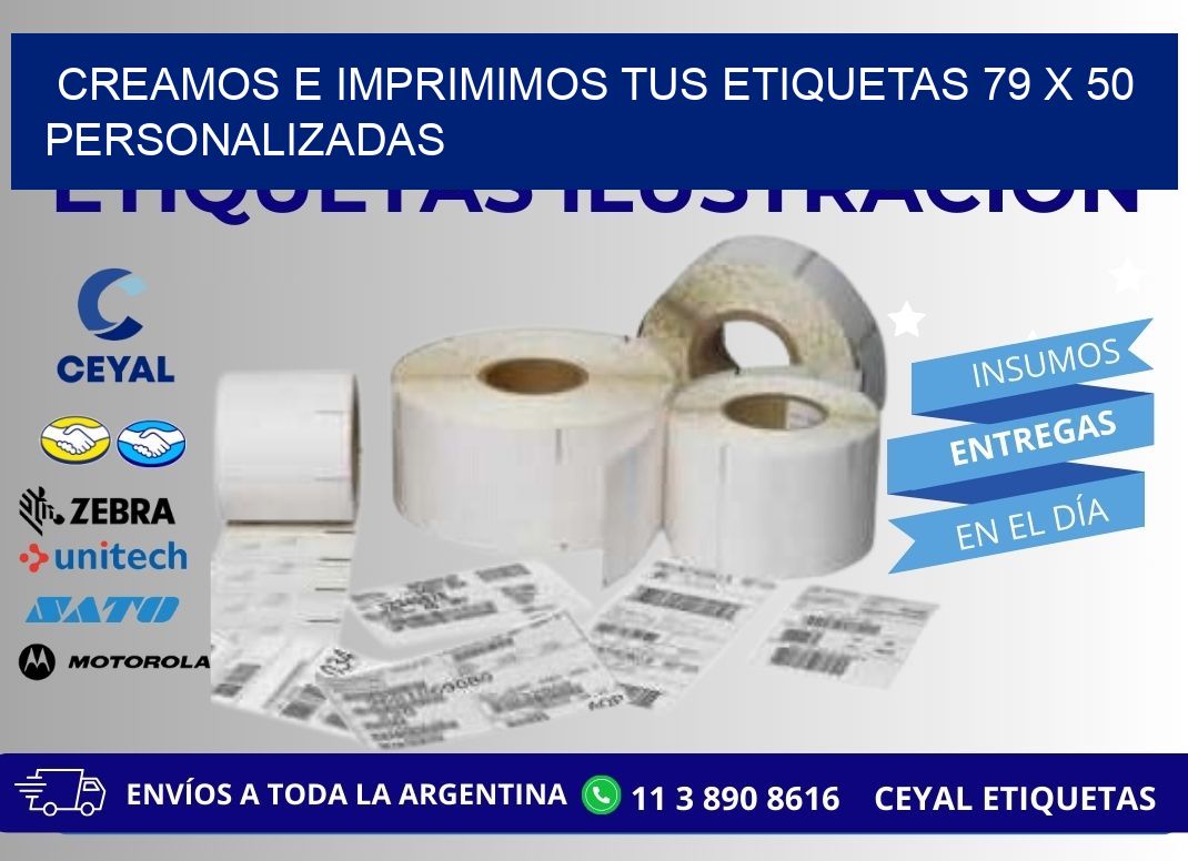 Creamos e Imprimimos tus Etiquetas 79 x 50 Personalizadas
