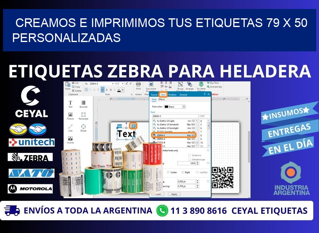Creamos e Imprimimos tus Etiquetas 79 x 50 Personalizadas